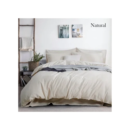 luxurious linen cotton quilt cover set king natural