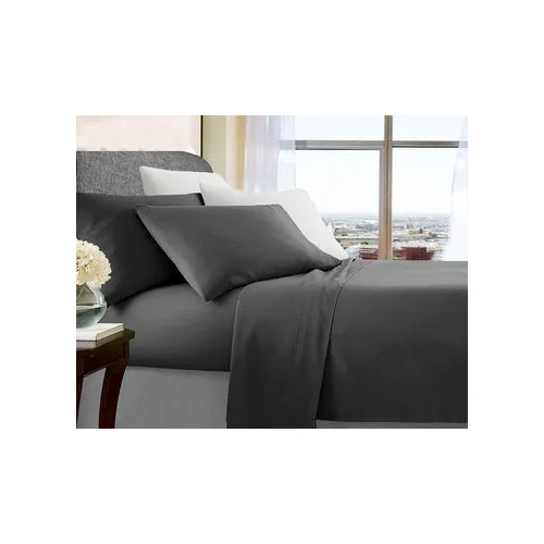 ultra soft microfibre sheet set king charcoal