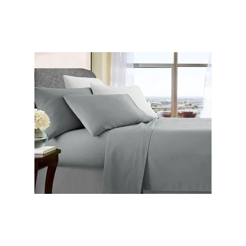 ultra soft microfibre sheet set queen silver