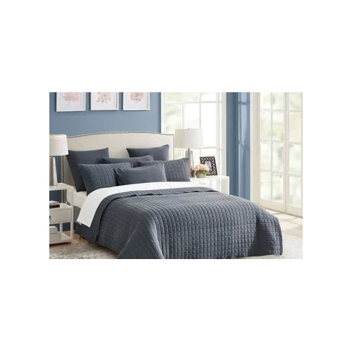 7 piece vintage stone wash comforter set queen charcoal