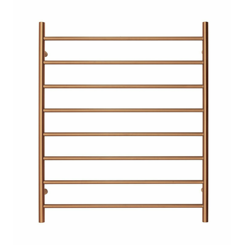 Premium Brushed Rose Gold Towel Rack - 8 Bars, Round Design, AU Standard, 1000x850mm Wide