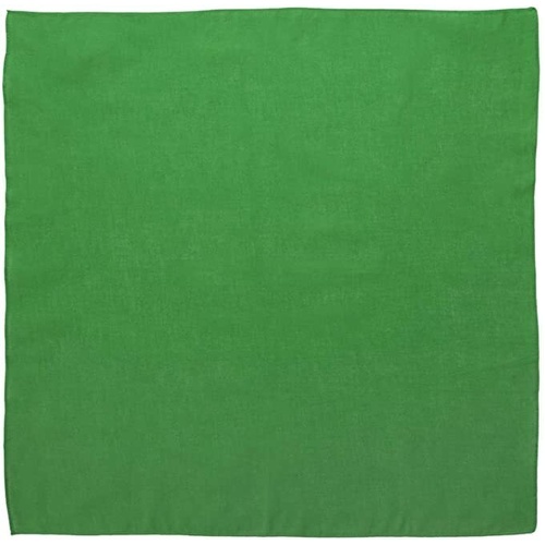 BANDANA Paisley 100% COTTON Head Wrap Durag Bandanna Summer Biker Scarf Mask - Green (Plain)