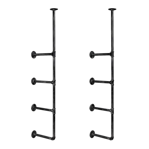 Wall Shelves Display Bookshelf Industrial DIY Pipe Shelf Rustic Brackets