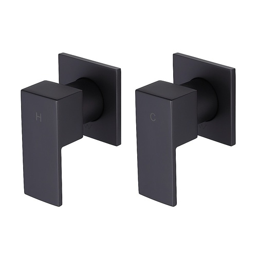 Bathroom Shower Bath Hot and Cold Square Mixer WATERMARK Certified in Black